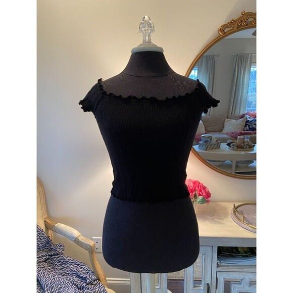 Aeropostale off the shoulder ribbed crop top (Small) - Picture 1 of 7